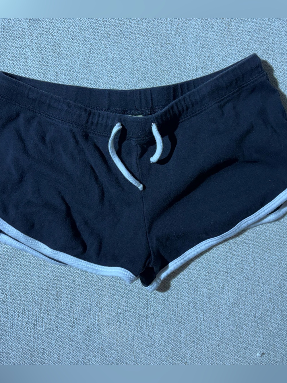 Kavio Vintage “Hawaii” Black Dolphin Shorts with White Trim